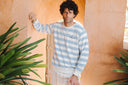OFFWHITE/ROYAL BLUE LBO SWEATSHIRT