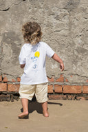 WHITE PLAYA CHICA KIDS T-SHIRT