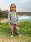 LIGHT GREY/YELLOW SEA KIDS SWEATSHIRT