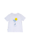 WHITE PLAYA CHICA KIDS T-SHIRT