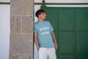 AQUA/OFFWHITE PLAIN LBO T-SHIRT