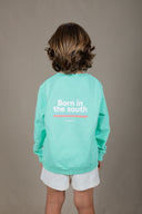 MINT GREEN BORN IN THE SOUTH KIDS SWEATSHIRT