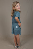 DEEP BLUE BORN IN THE SOUTH KIDS TOWEL SHIRT