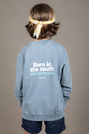 LIGHT GREY BORN IN THE SOUTH KIDS SWEATSHIRT