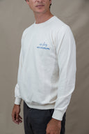 OFFWHITE/ROYAL BLUE LA CÔTE SWEATSHIRT