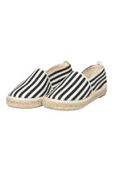 WOMAN BLACK STRIPES ESPADRILLES
