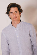 SAM MAO NAVY STRIPES SHIRT L.E.
