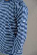 WASHED NAVY/WHITE LONG SLEEVES T-SHIRT