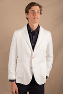 WHITE LINEN BLAZER