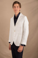 WHITE LINEN BLAZER