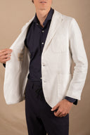 WHITE LINEN BLAZER