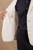 WHITE LINEN BLAZER