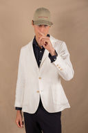 WHITE LINEN BLAZER
