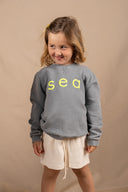 LIGHT GREY/YELLOW SEA KIDS SWEATSHIRT