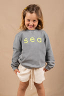 LIGHT GREY/YELLOW SEA KIDS SWEATSHIRT