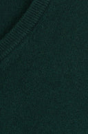 GREEN LAMBSWOOL V-NECK JUMPER