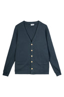 NAVY CARDIGAN WAFFLE