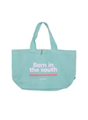 MINT GREEN BORN IN THE SOUTH TOTE BAG