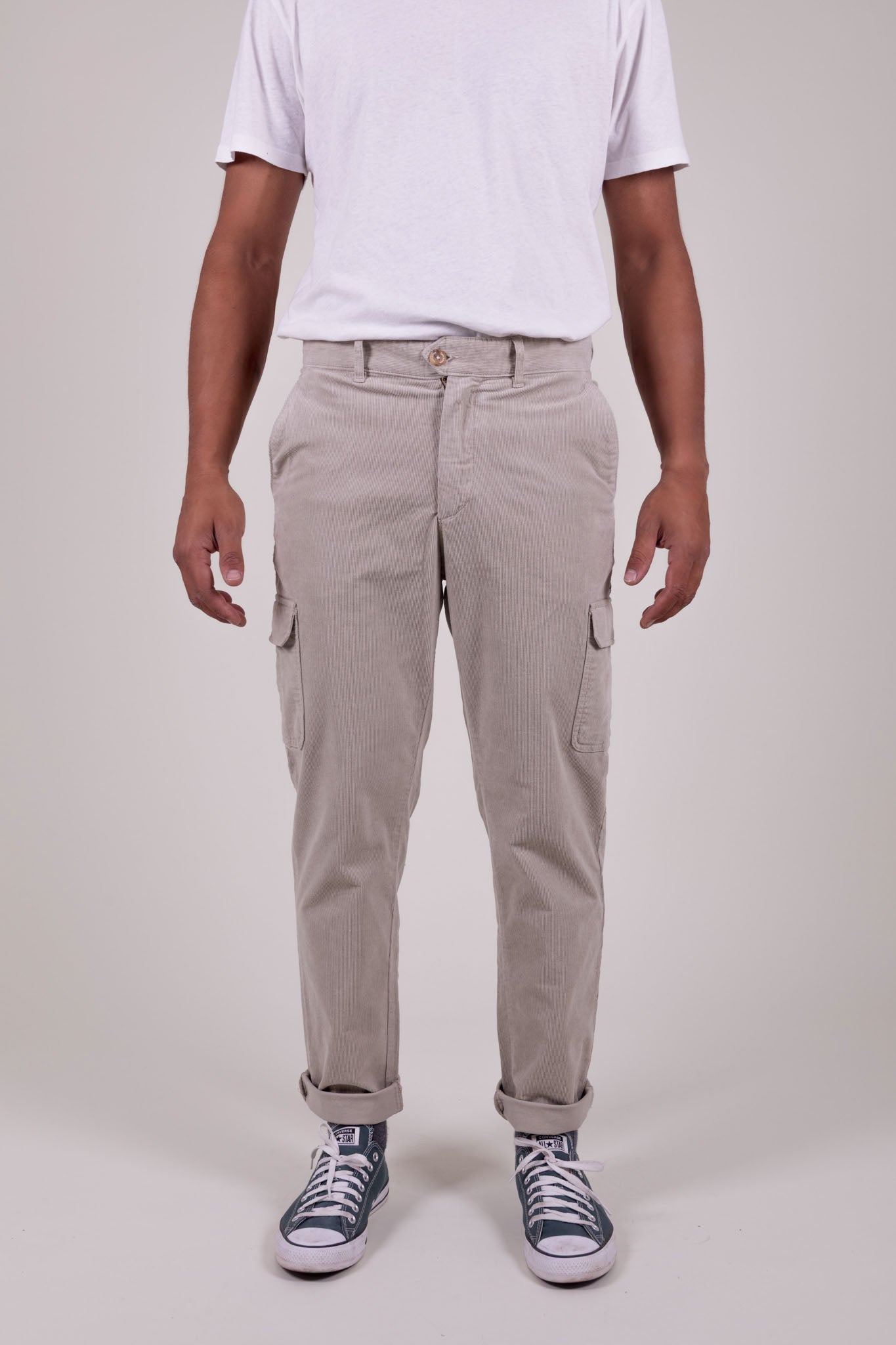 TOASTED CORDUROY CARGO TROUSERS