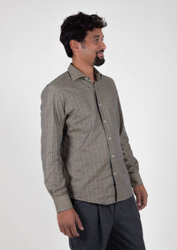 GREEN/ORANGE VILLELA SPORT SHIRT