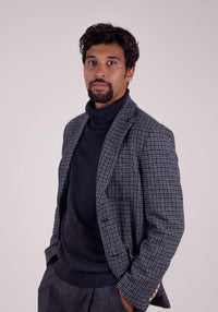 GREY CHECKED BLAZER