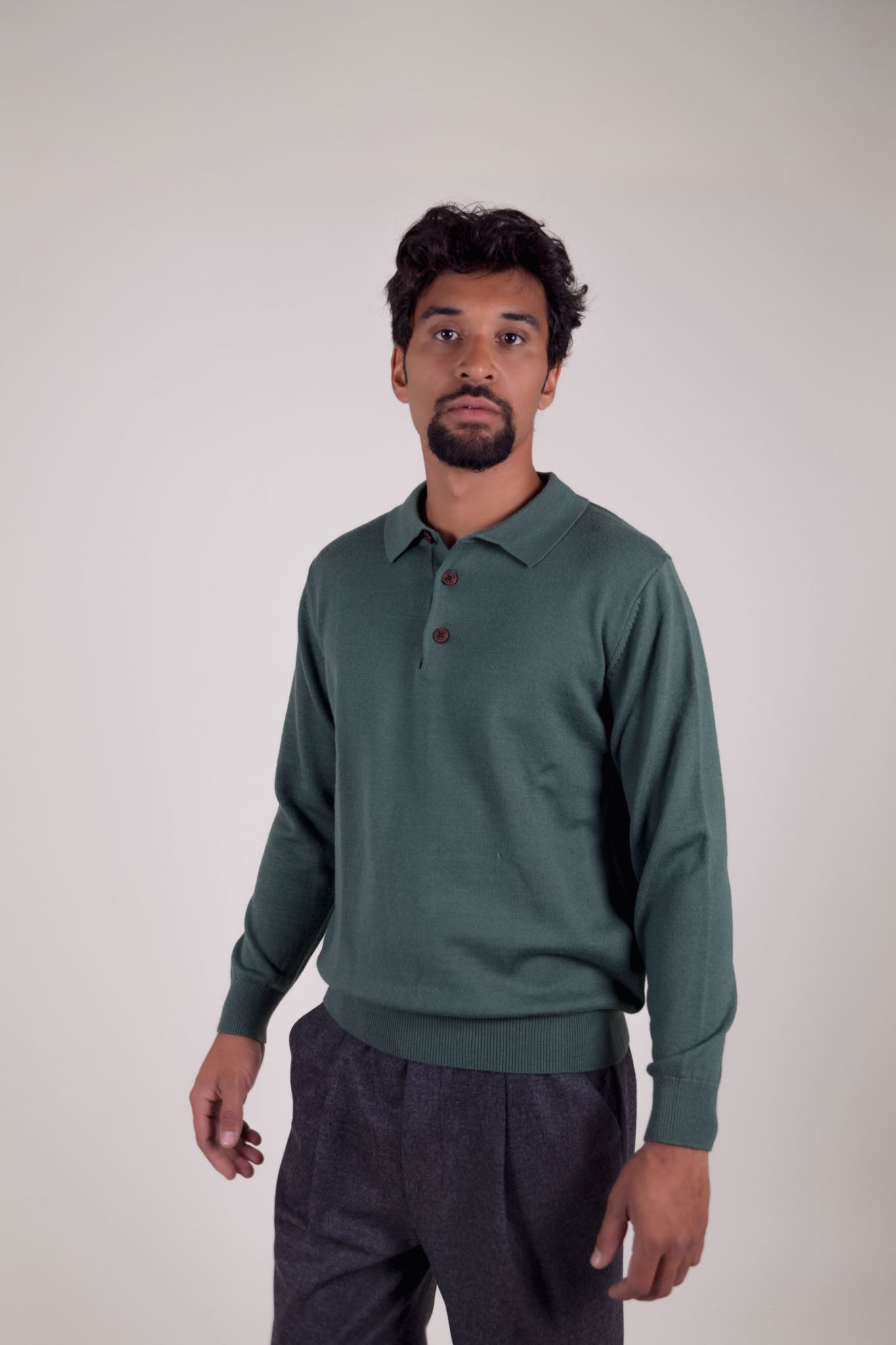KAKI POLO SWEATER