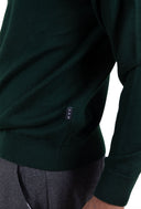 BOTTLE GREEN POLO SWEATER