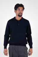 NAVY POLO SWEATER