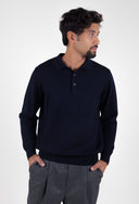 NAVY POLO SWEATER