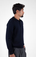 NAVY POLO SWEATER