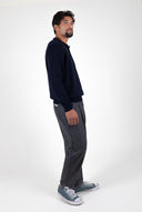 NAVY POLO SWEATER