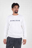 OFFWHITE/NAVY MONSIEUR SWEATSHIRT