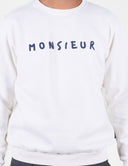 OFFWHITE/NAVY MONSIEUR SWEATSHIRT