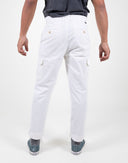 OFFWHITE CORDUROY CARGO TROUSERS
