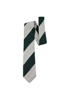 GREEN STRIPES SILK TIE