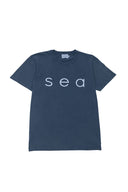 WASHED NAVY SEA T-SHIRT
