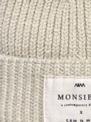 BEIGE MONSIEUR WOOLEN BEANIE