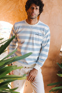 OFFWHITE/ROYAL BLUE LBO SWEATSHIRT