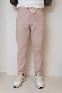 OFFWHITE/BURGUNDY STRIPES JOGGER LONG