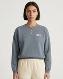 LIGHT GREY BORN IN THE SOUTH CROPPED SWEATSHIRT