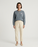 LIGHT GREY BORN IN THE SOUTH CROPPED SWEATSHIRT