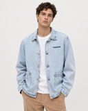 BLEACHED DENIM WORKER JACKET