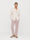 OFFWHITE/BURGUNDY STRIPES JOGGER LONG