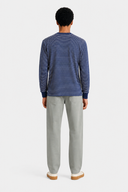 WASHED NAVY/WHITE LONG SLEEVES T-SHIRT