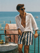 NAVY BIG STRIPES SAM BEACH