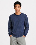 WASHED NAVY/WHITE LONG SLEEVES T-SHIRT