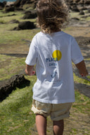 WHITE PLAYA CHICA KIDS T-SHIRT