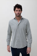 KAKI BRUSHED TWILL SHIRT