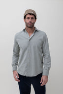 KAKI BRUSHED TWILL SHIRT