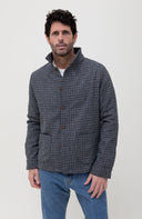 GRAY/NAVY SHETLAND WOOL JACKET